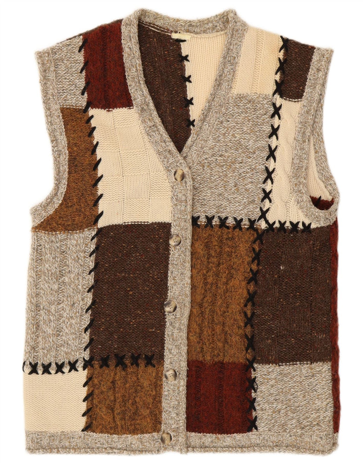 Pulover cardigan pentru femei VINTAGE UK 16, mare, multicolore