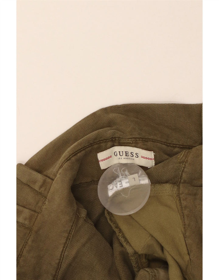 Pantaloni caldi cu talie înaltă Guess pentru femei, mari W34 kaki
