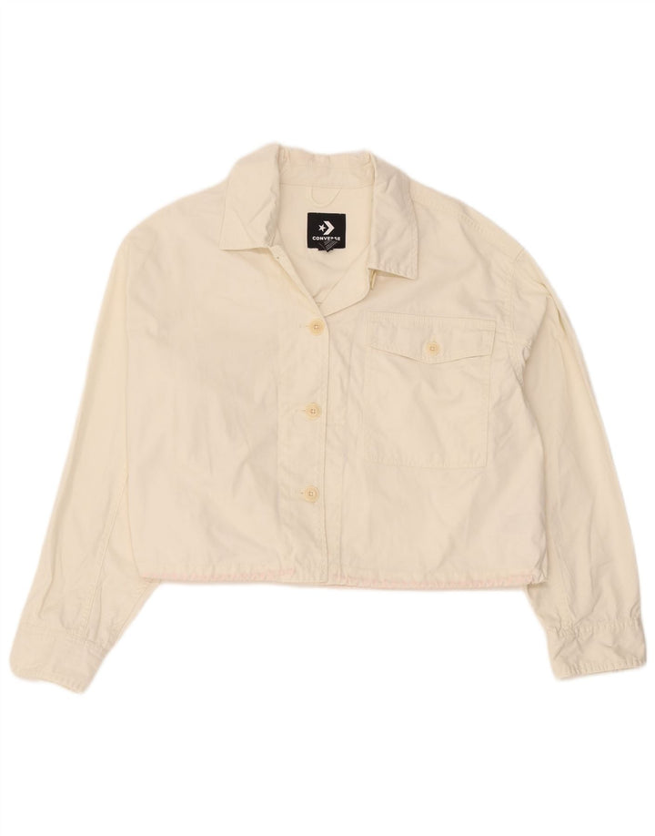Jachetă Bomber Converse pentru femei UK 14 Medium Off White Bumbac