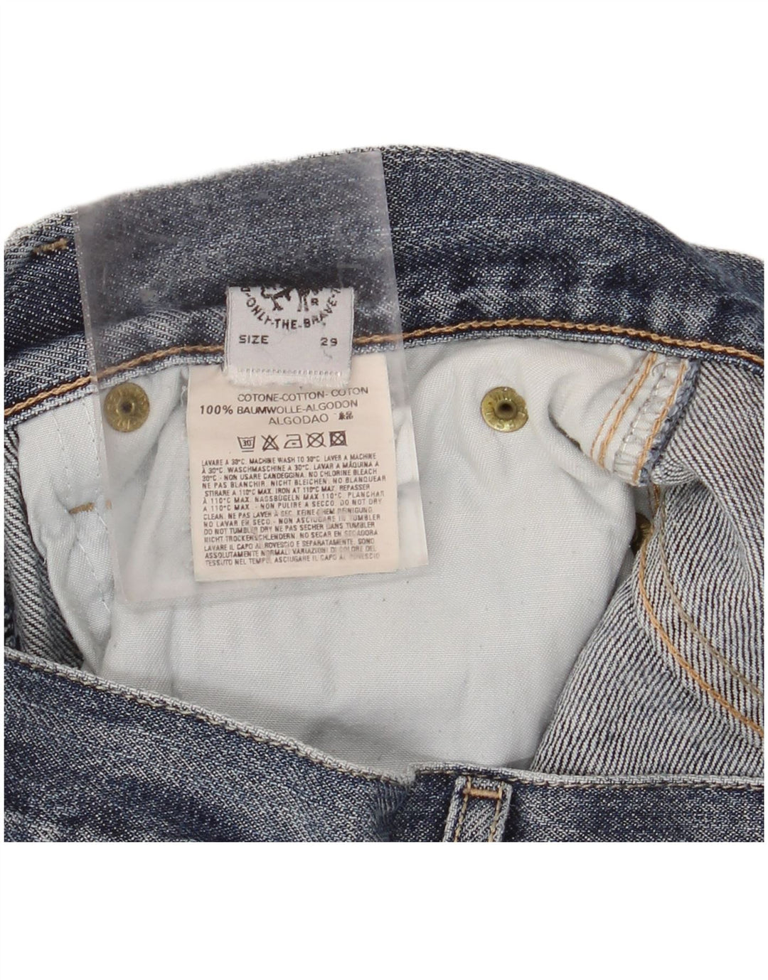 Pantaloni scurți din denim pentru bărbați DIESEL W29 Bumbac albastru mic