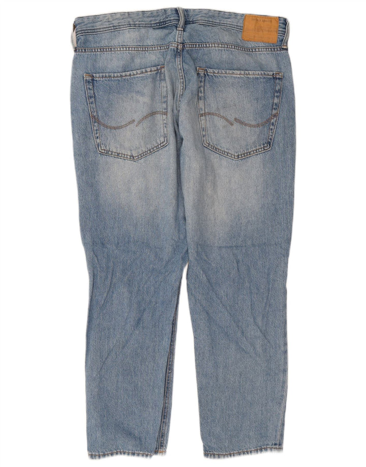 Blugi slim pentru bărbați Jack & Jones Distressed W36 L28 Bumbac albastru