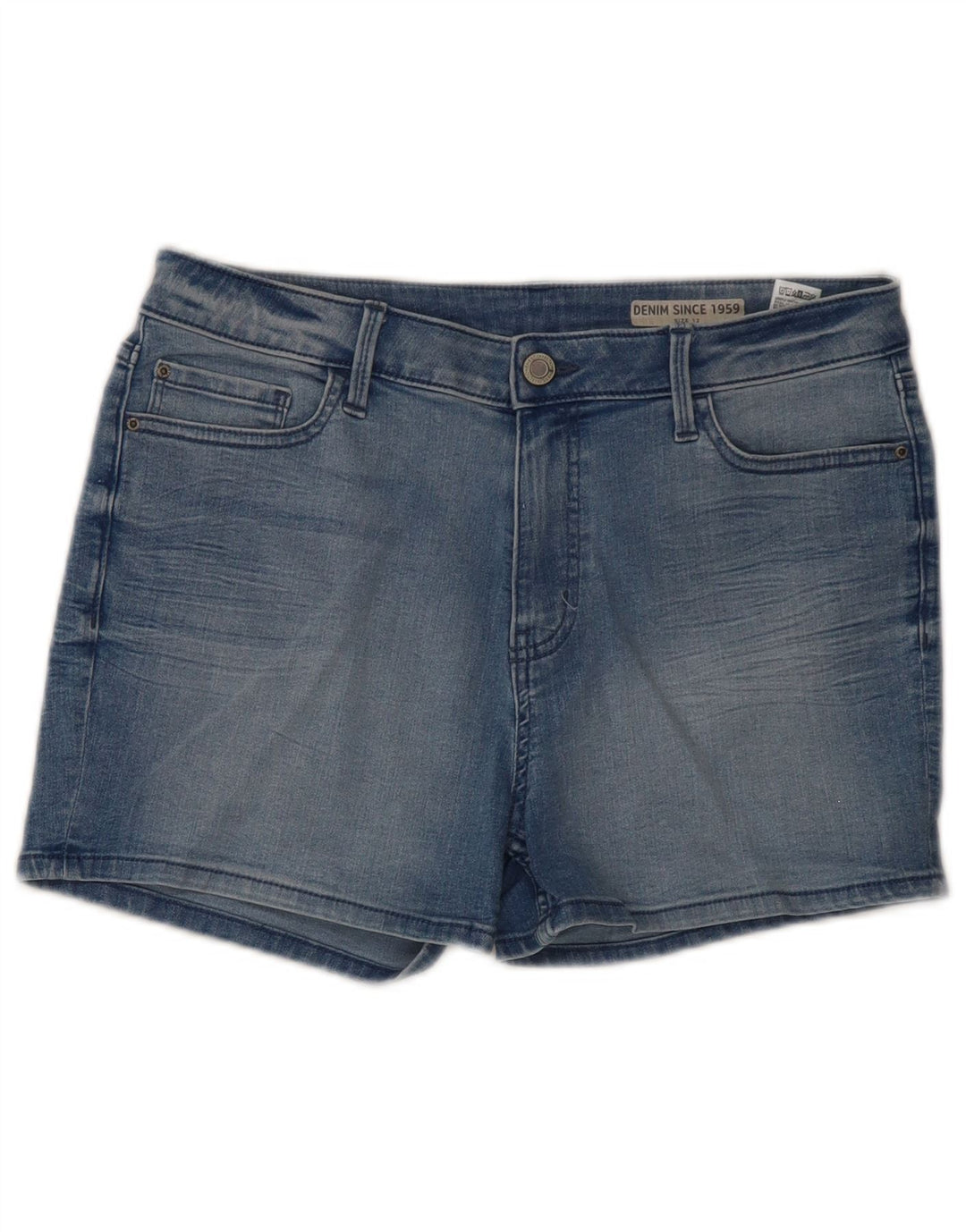 Pantaloni scurți din denim pentru femei Marks & Spencer UK 12 Medium W31 Bumbac albastru