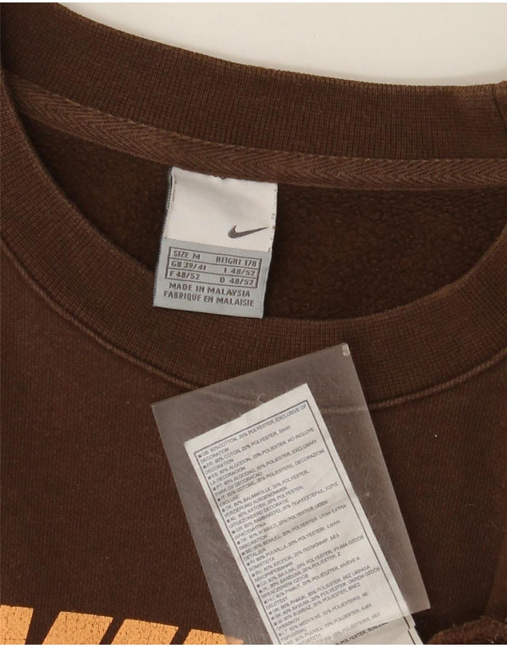 Hanorac grafic Nike pentru bărbați, UK 39/41, bumbac maro mediu