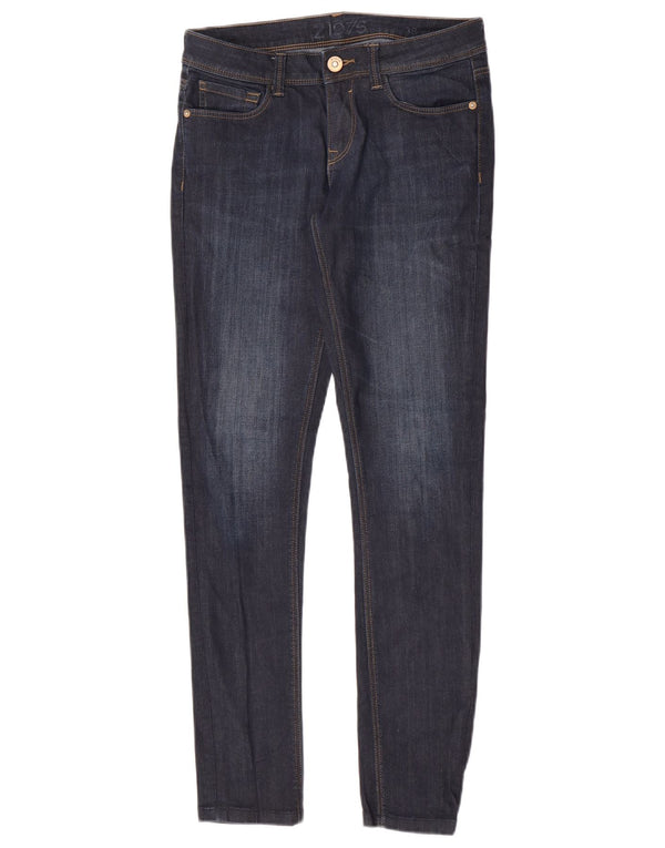 Blugi skinny pentru femei Zara EU 38 Mici W28 L30 Bumbac bleumarin