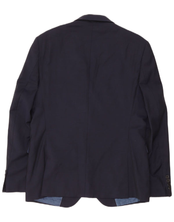 Jachetă Dkny pentru bărbați cu 2 nasturi IT 52 XL Lână bleumarin