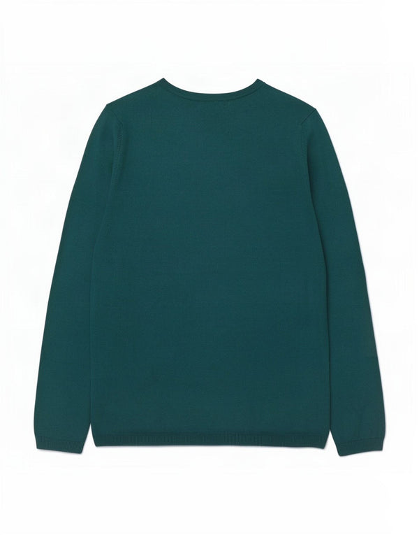 Pulover pentru femei Tommy Hilfiger cu decolteu în V UK 10 Bumbac verde mic