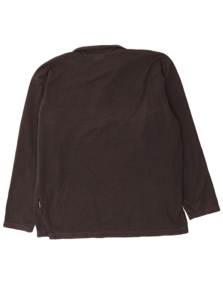 JACK WOLFSKIN Pulover pentru bărbați, cu fermoar, lână, negru, poliester
