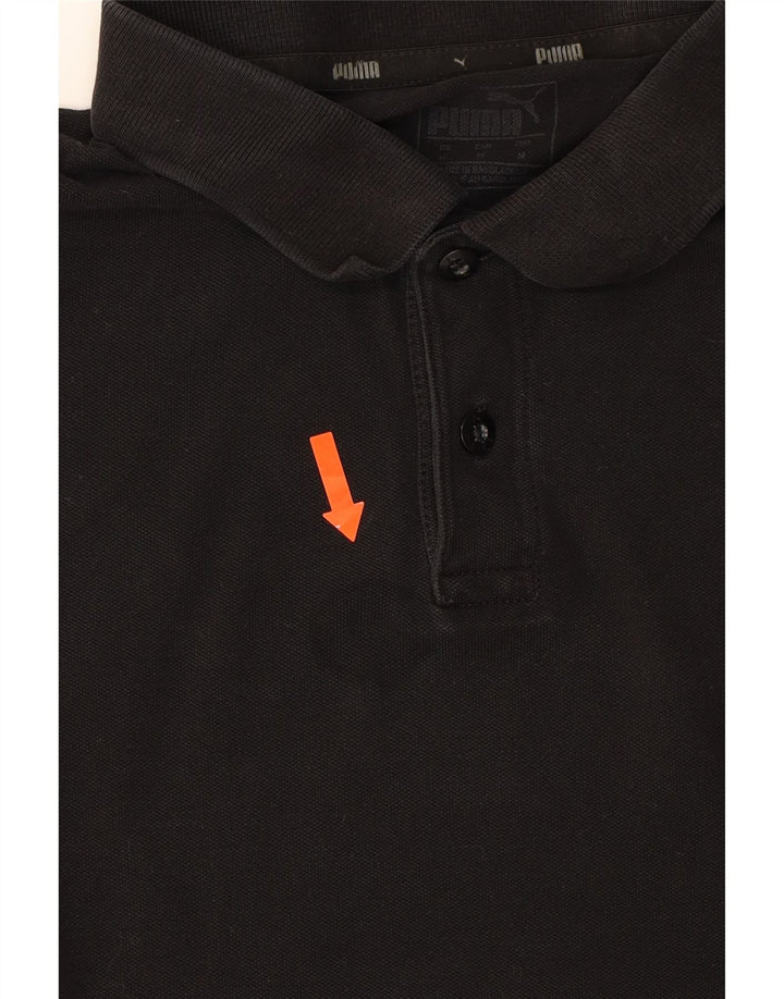 PUMA Mens Polo Shirt Medium Black Vintage Puma and Second-Hand Puma from Messina Hembry 