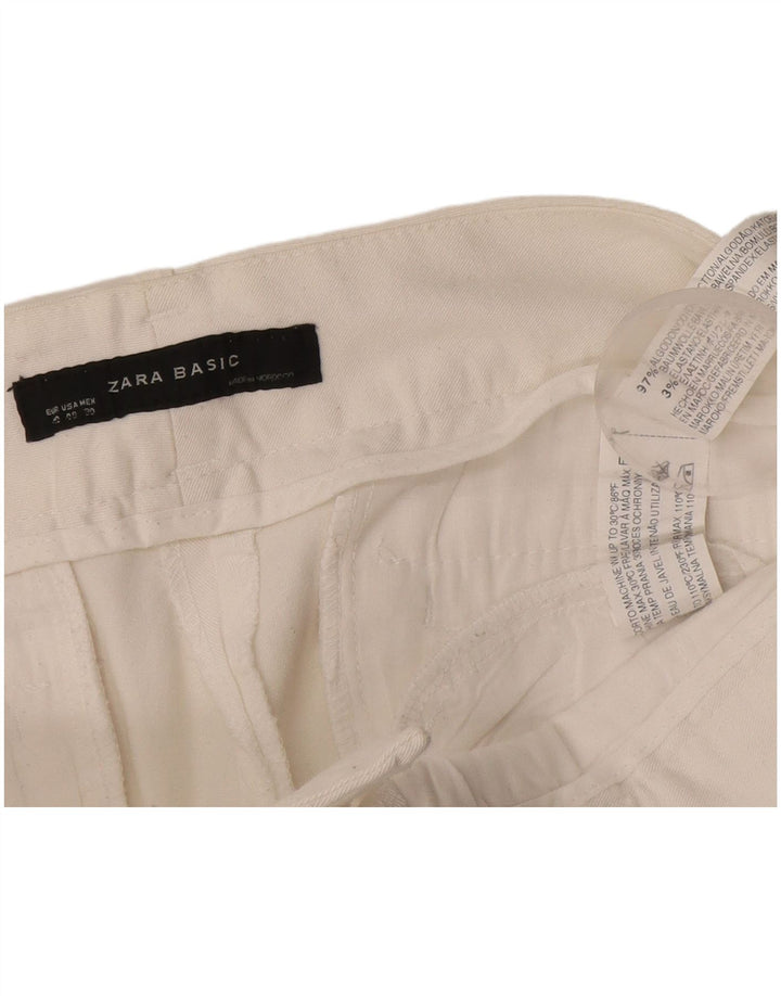 Pantaloni scurți chino pentru femei Zara EU 40 Medium W30 Bumbac alb