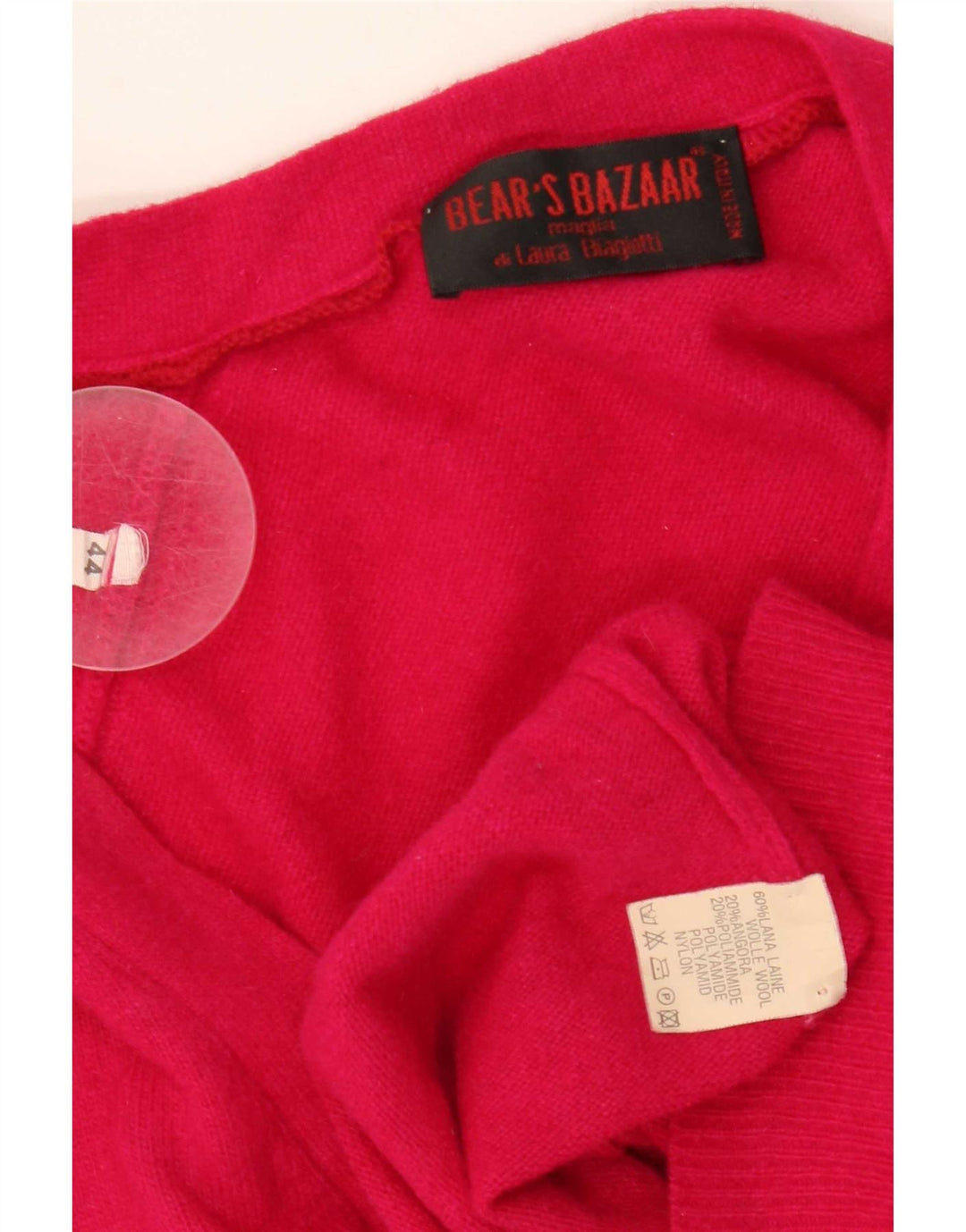 Laura Biagiotti Pulover cardigan pentru femei Bear's Bazaar IT 44 Roz mediu