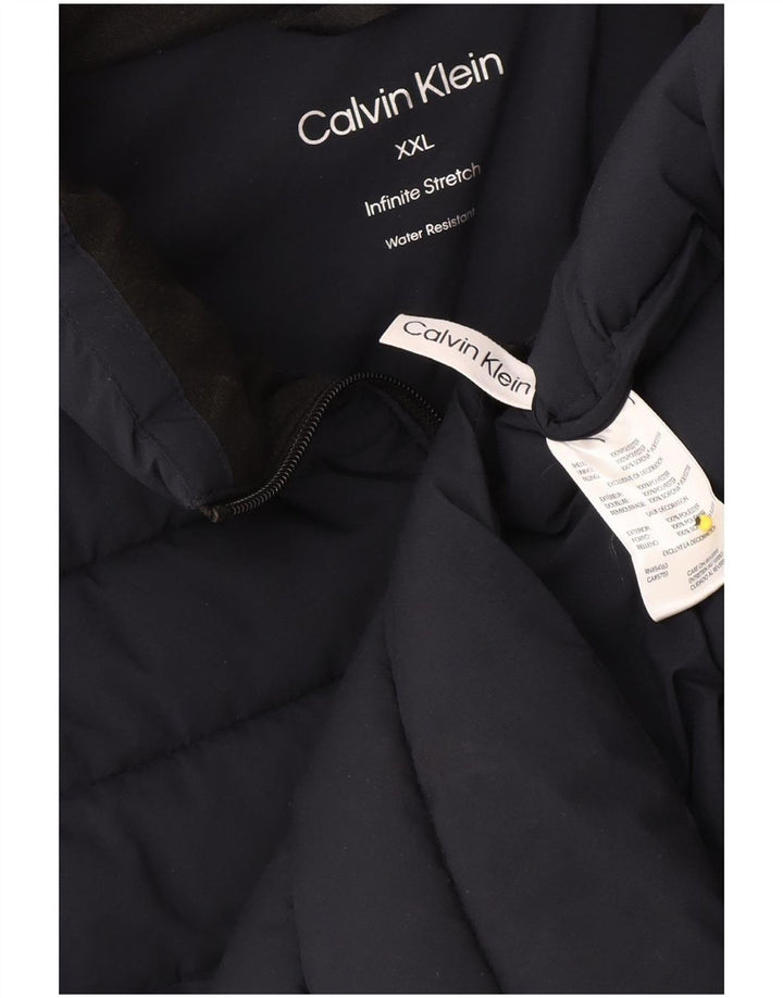Gilet căptușit pentru bărbați Calvin Klein UK 44 2XL poliester bleumarin