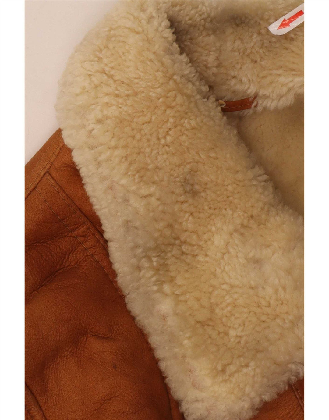 Vintage Mens Shearling Jacket IT 52 XL Beige