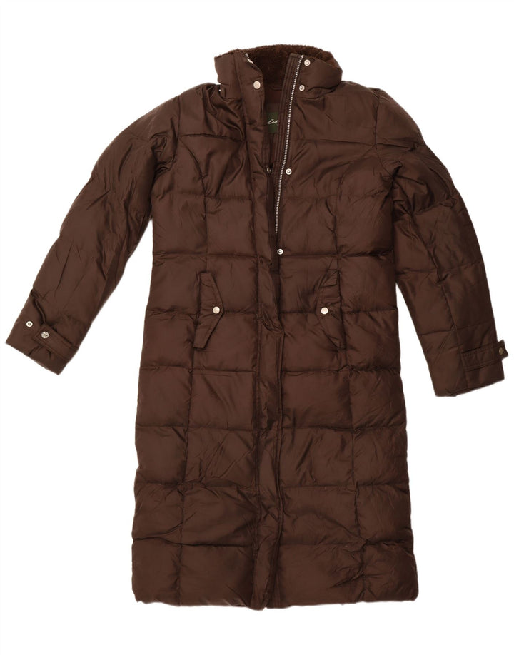 Palton supradimensionat pentru femei Eddie Bauer UK 10 Poliester maro mic