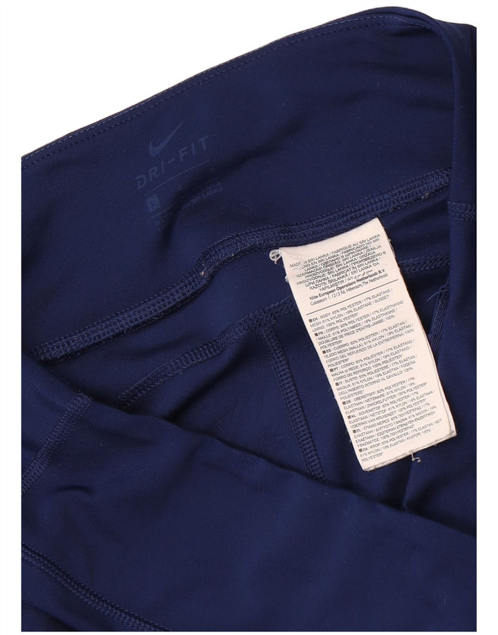 Leggings Nike Dri Fit pentru femei Marea Britanie 14 Poliester geometric geometric albastru bleumarin