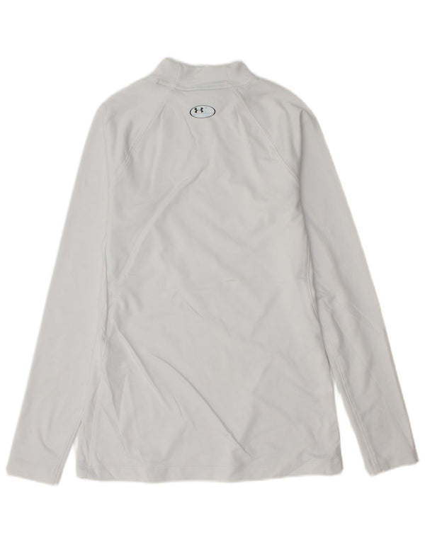 Under Armour Mens Cold Gear Top Long Sleeve Medium White Polyester
