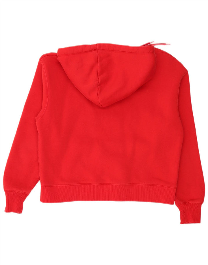 CALVIN KLEIN JEANS Pulover oversized cu glugă pentru femei UK 10 Small Red