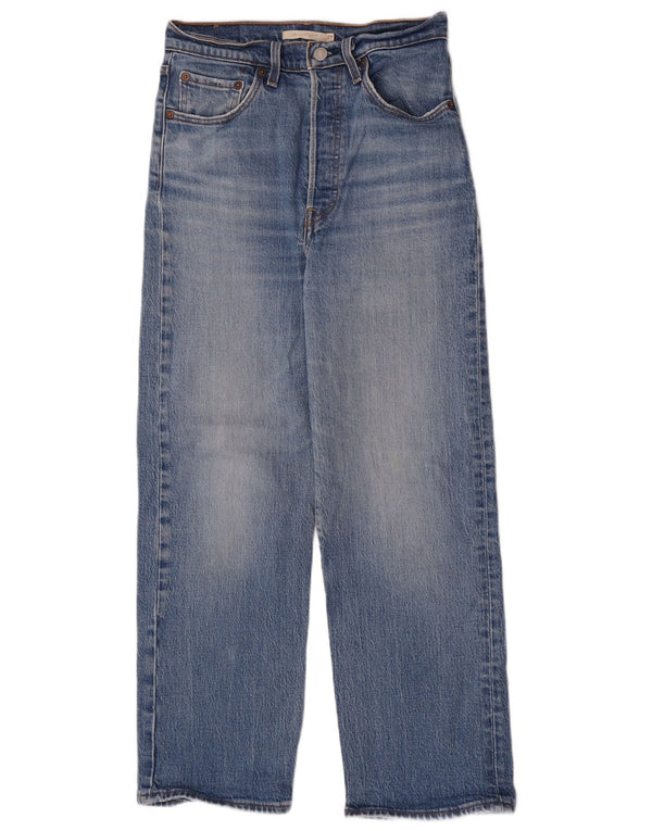 Blugi drepti pentru femei cu talie înaltă Levi's L27 L27 Bumbac albastru