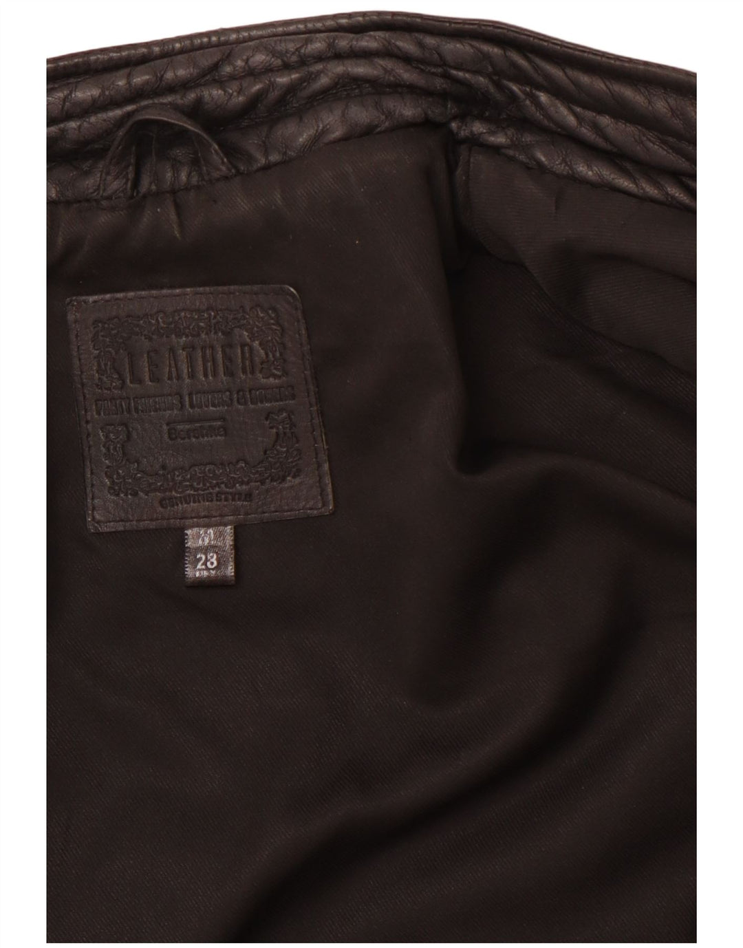 Jachetă de piele BERSHKA pentru femei UK 12 Medium Black Leather