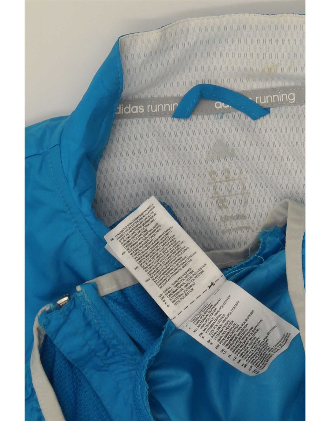 Jachetă de trening pentru bărbați Adidas, poliester albastru mediu
