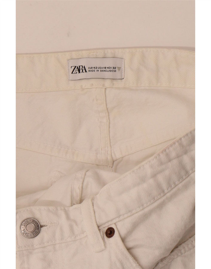 Pantaloni scurți din denim pentru femei Zara EU 42 Large W32 White