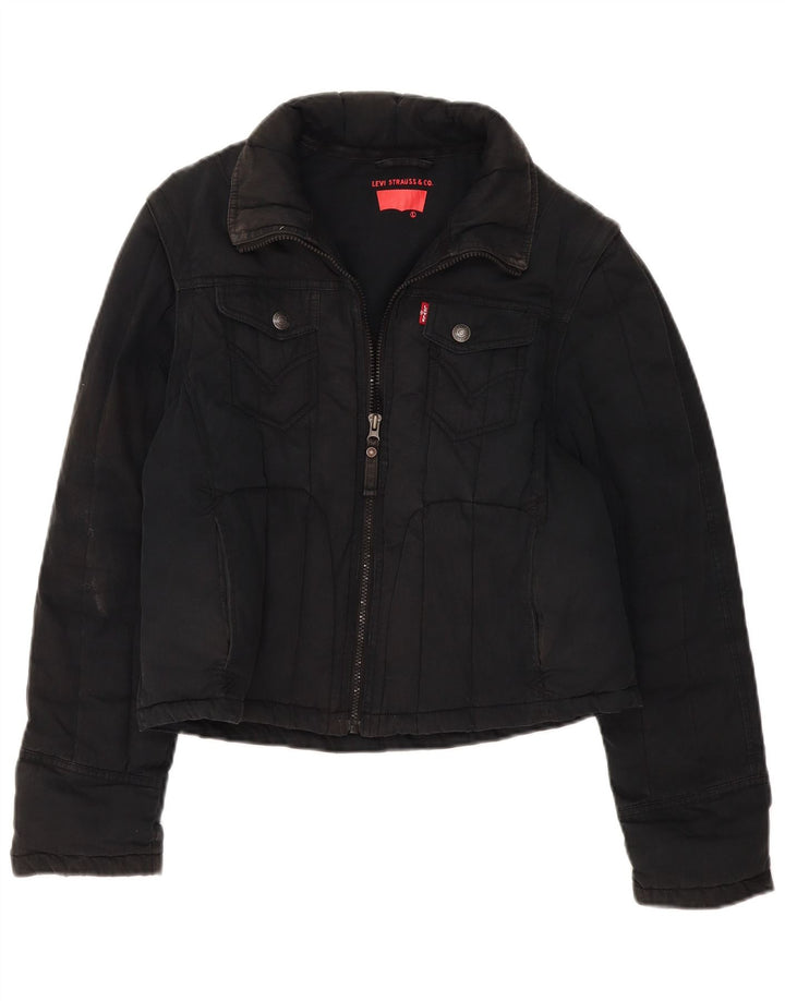 Jachetă Levi's Crop Utility pentru femei UK 16 Large Black