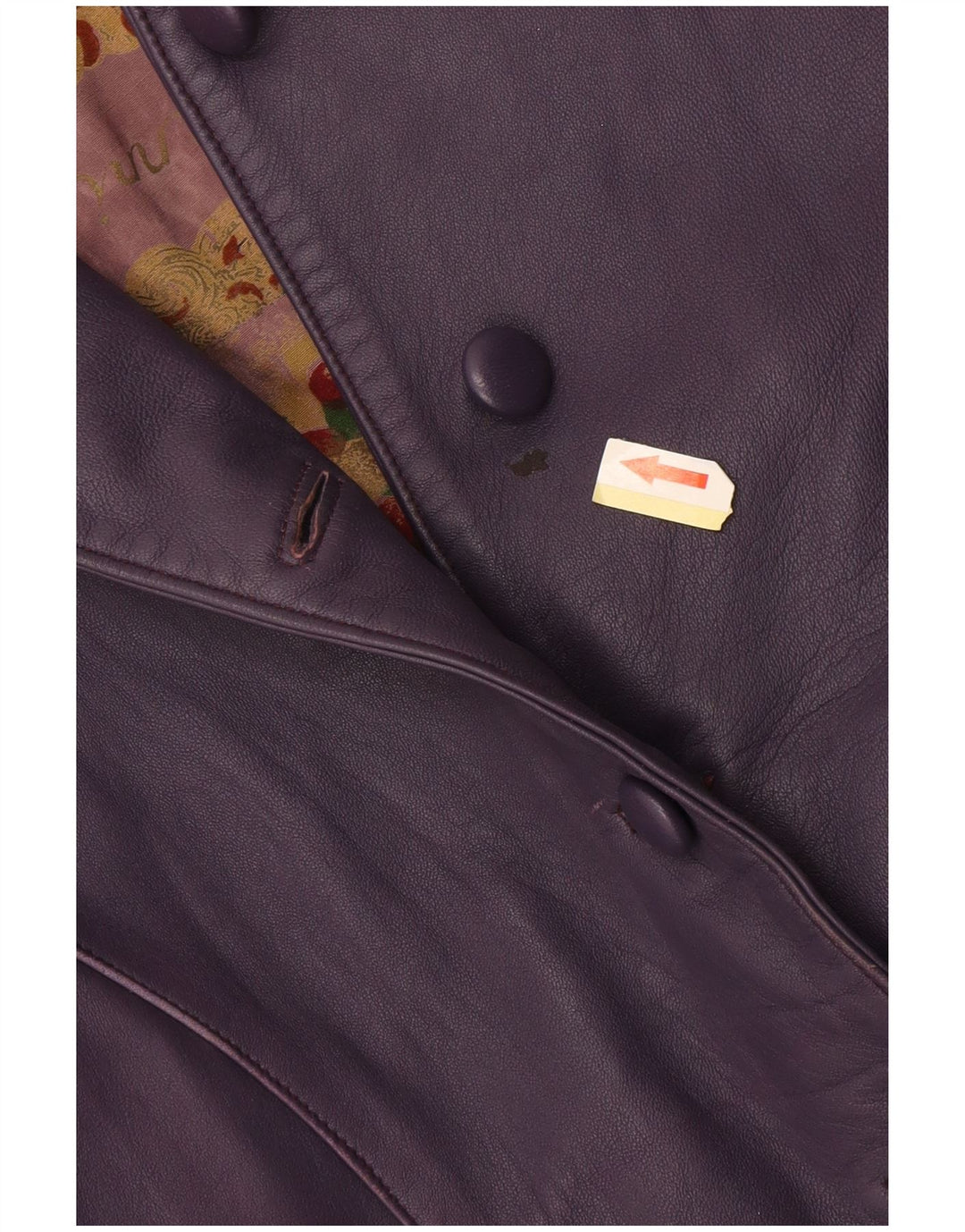 Jachetă din piele vintage pentru femei UK 10 Small Purple