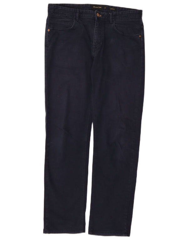 Massimo Dutti Blugi drepti pentru bărbați, cu ajustare lejeră, EU 40 Medium W31 L30 Bleumarin