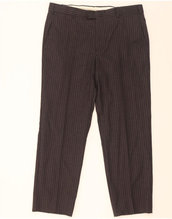 Cerruti 1881 Pantaloni drepți pentru bărbați L37 L30 maro cu dungi