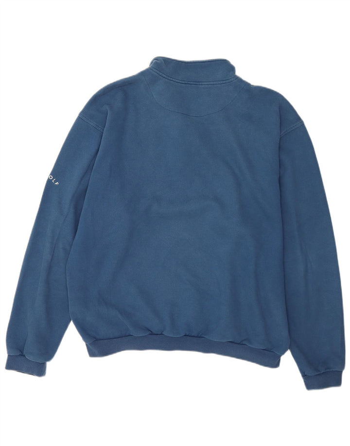 Hanorac pentru bărbați Nike, cu fermoar, cu gât, XL, bumbac, albastru