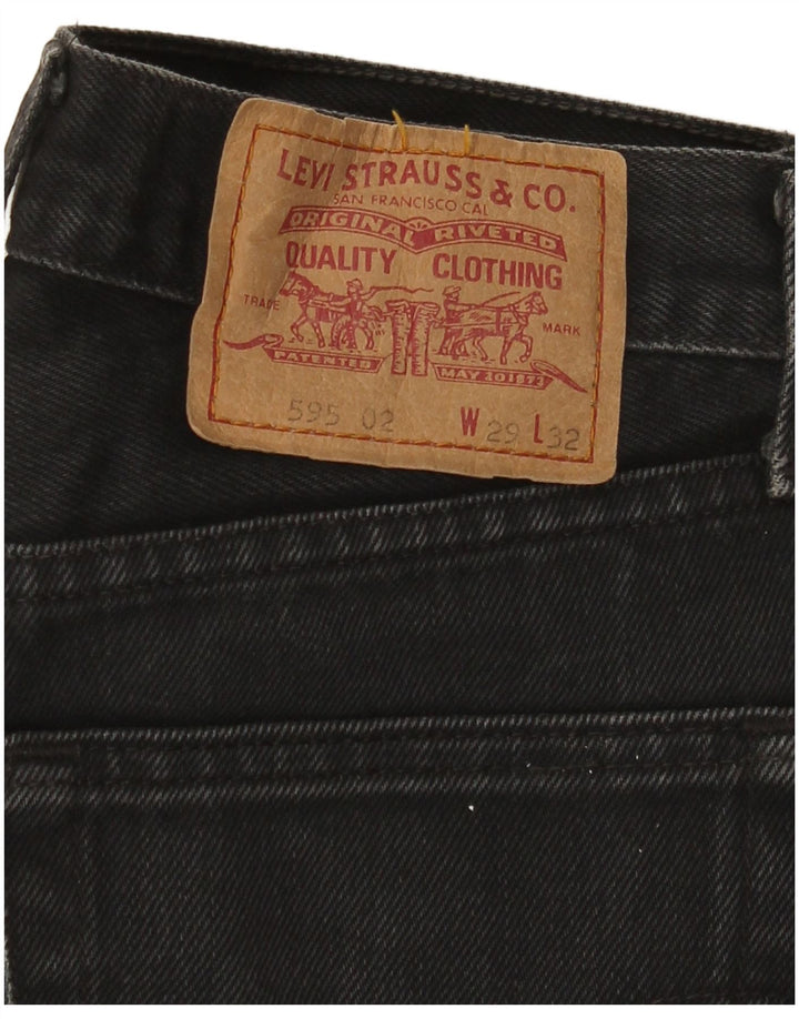 Blugi drepti largi pentru femei Levi's W29 L32 bumbac negru