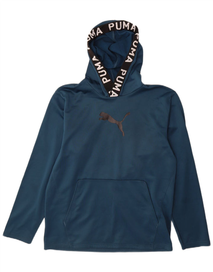 Pulover pentru bărbați Puma Graphic Hoodie, mediu, bleumarin, poliester color bloc