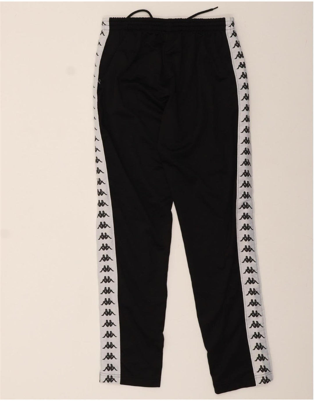 KAPPA Boys Graphic Tracksuit Trousers 15-16 Years XL Black Polyester Vintage Kappa and Second-Hand Kappa from Messina Hembry 