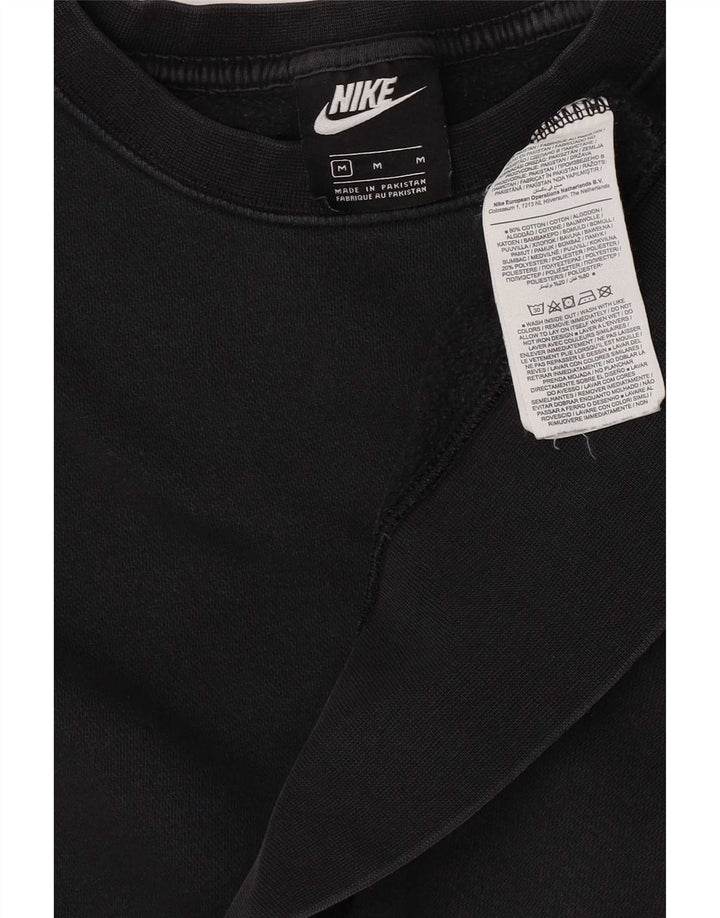 Pulover oversized pentru femei Nike Crop, UK 14, bumbac mediu negru