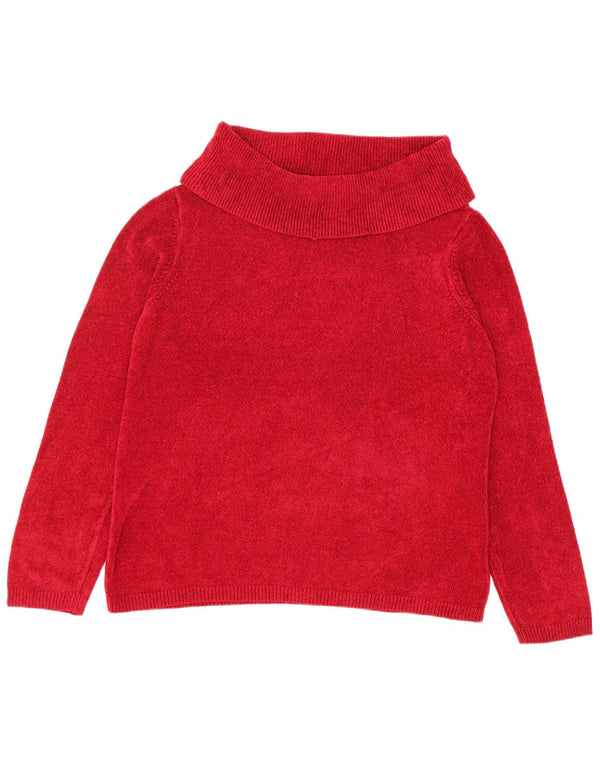 Pulover pentru femei Marks & Spencer, cu gât rulat, din viscoză roșie, UK 18 XL