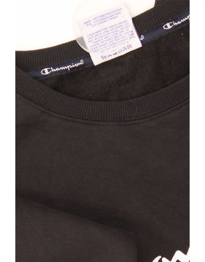 Pulover cu grafic pentru femei Champion UK 12 Bumbac mediu negru