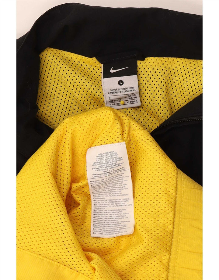 Jachetă de top pentru trening cu grafică Nike pentru bărbați, din poliester color block, galben mic