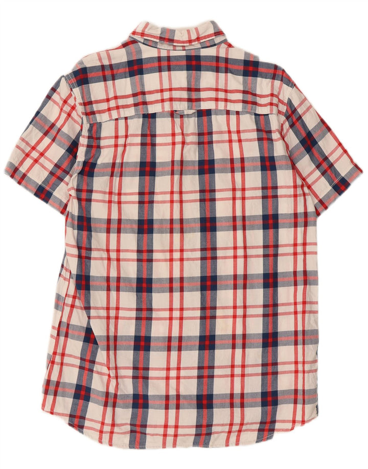 Cămașă Jack & Jones pentru bărbați cu mânecă scurtă, mare, alb, din bumbac