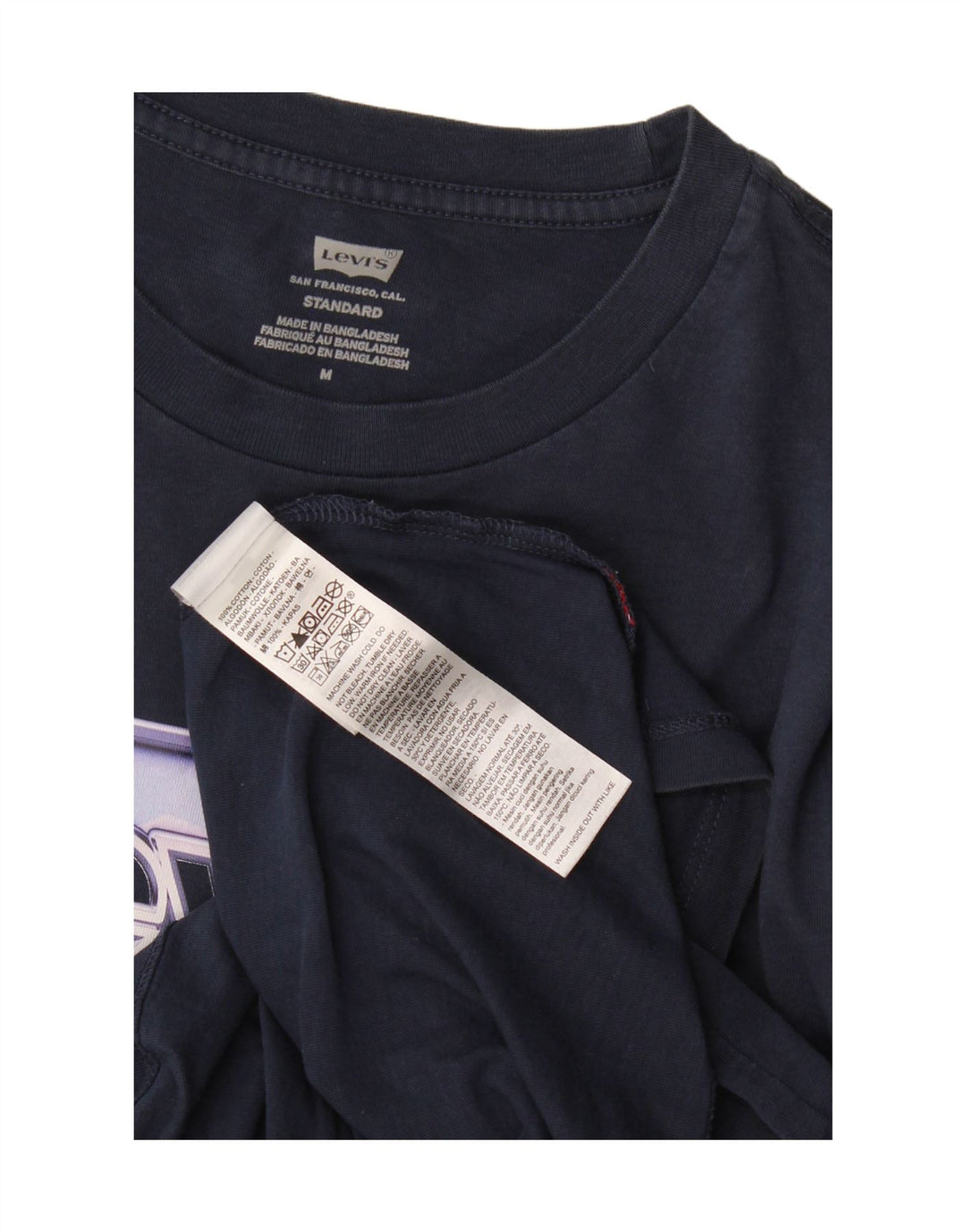 Tricou grafic Levi's pentru bărbați, cu ajustare standard, top mediu din bumbac bleumarin