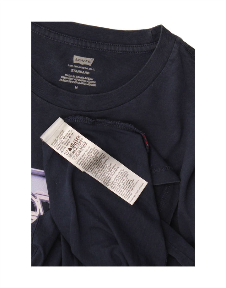 Tricou grafic Levi's pentru bărbați, cu ajustare standard, top mediu din bumbac bleumarin