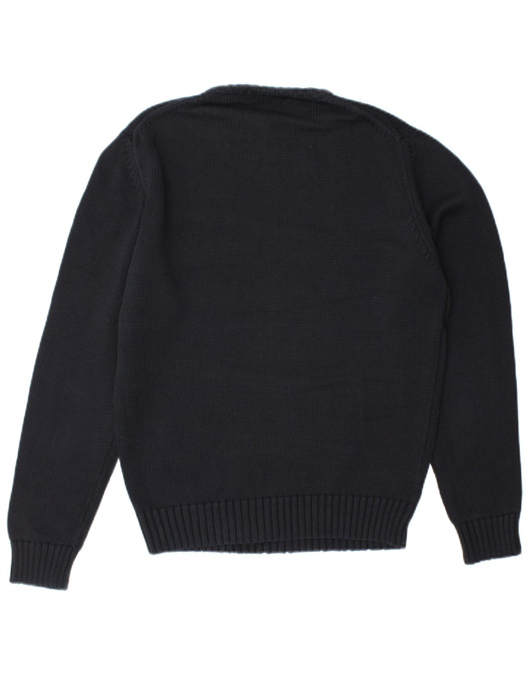 Pulover pentru bărbați Zara, cu gât roșu, bumbac mediu negru