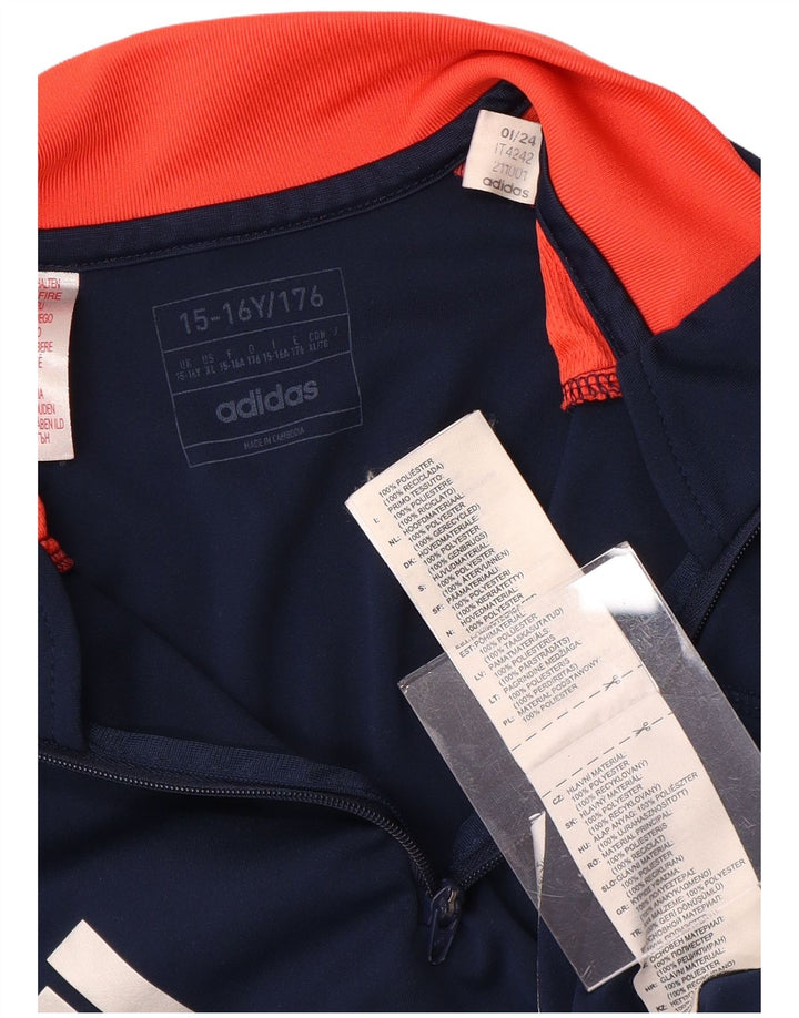 Trening ADIDAS pentru băieți Manchester United Pulover Top 15-16 ani, bleumarin