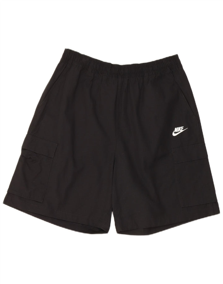 Pantaloni scurți cargo Nike pentru bărbați, mari W34, bumbac negru
