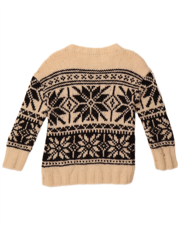 J. Crew Pulover pentru femei cu gât de barcă UK 12 Medium Off White Fair Isle