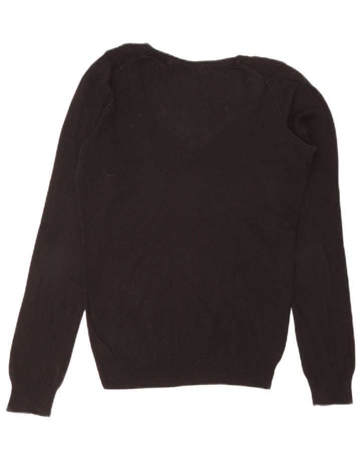 Pulover cu decolteu în V Massimo Dutti pentru femei UK 10 Mic Negru