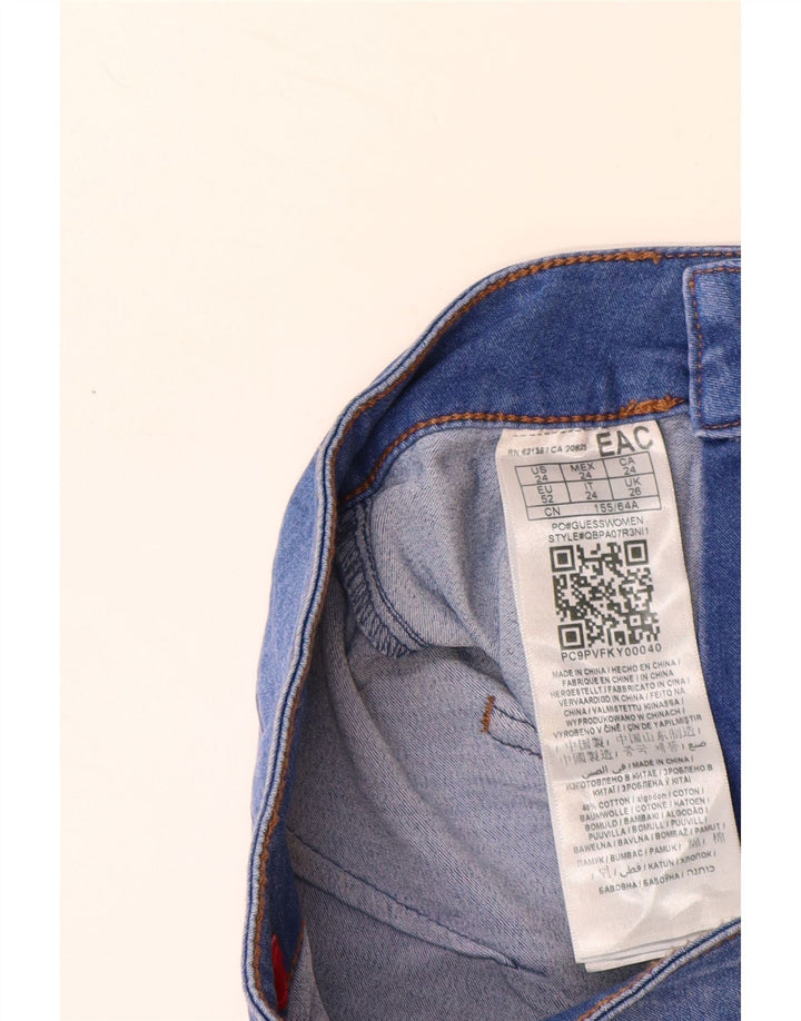 Blugi skinny pentru femei cu talie înaltă GUESS L24 L28 bumbac albastru