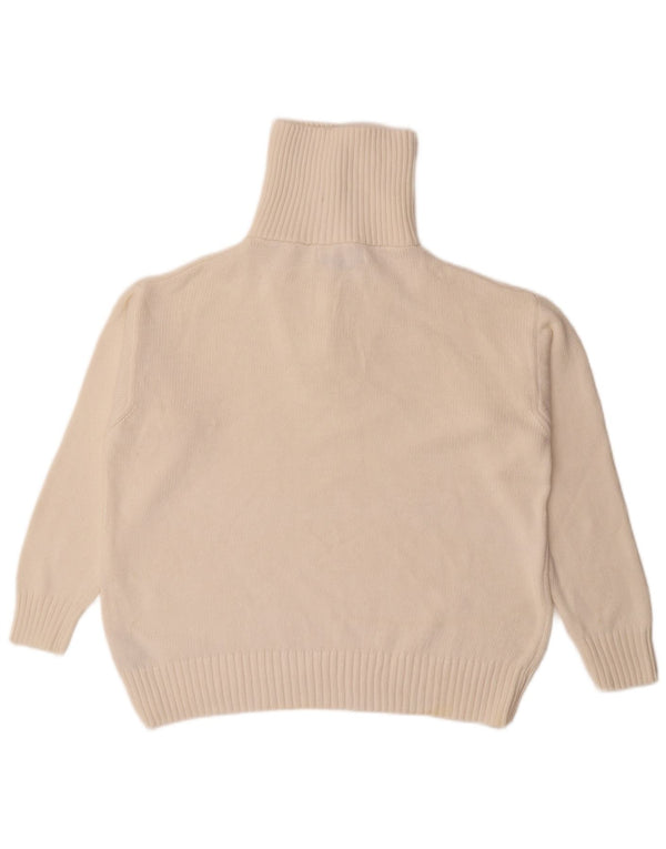 Pulover pentru femeie Zara, supradimensionat, cu fermoar, cu gât, UK 10, bumbac alb, mic