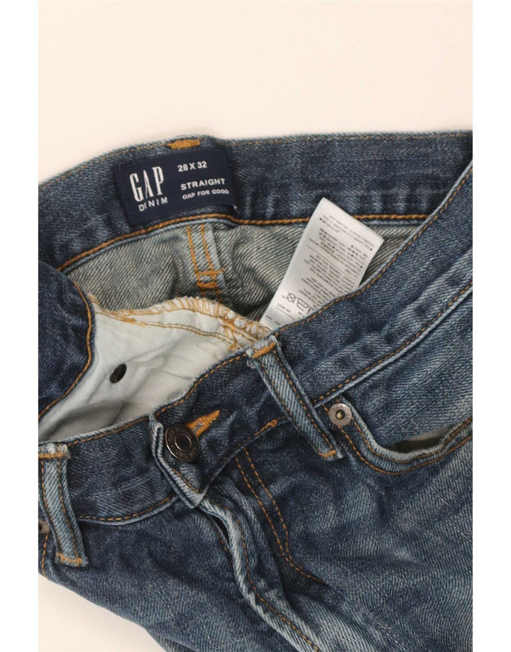 Blugi Distressed drepte pentru femei Gap W28 L32 Bumbac albastru
