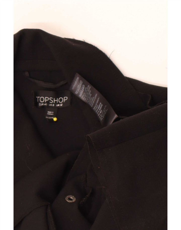 Trenci scurt pentru femei Topshop UK 12 Poliester mediu negru