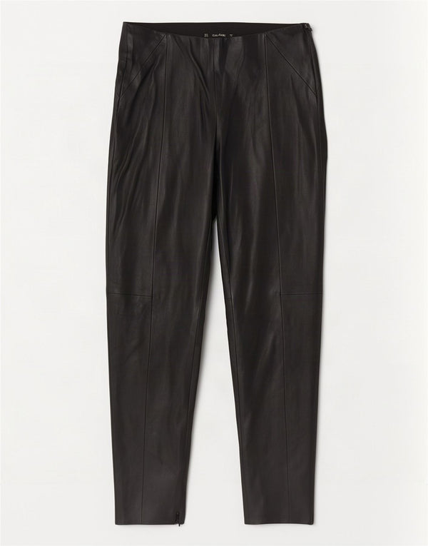 Pantaloni skinny din piele artificială pentru femei Zara Mediu L28 L27 Poliester negru