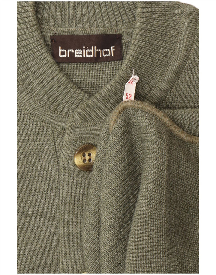 Pulover cardigan Breidhof pentru bărbați, cu tăiere obișnuită, EU 52, verde mare